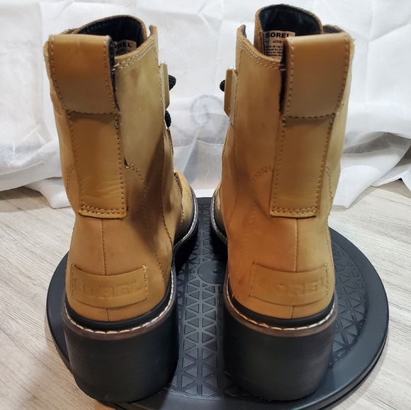Sorel Women's Joan Now Camel Waterproof Leather Combat Boots Style WOMEN SIZE 10 - Picture 6 of 14